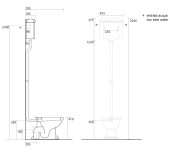 Migliore Bella ML.BLL-25.111BR | унитаз напольный с высоким бачком (гориз./бронза)